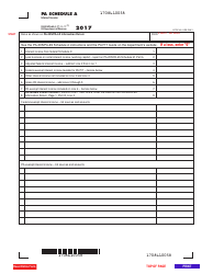 Document preview: Form PA-20S/65A Schedule A Interest Income - Pennsylvania, 2017