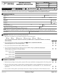Form MV-522 Driving School Renewal Application - New York