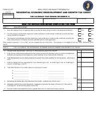 Document preview: Form 323-IPT Residential Economic Redevelopment and Growth Tax Credit - New Jersey
