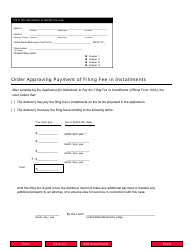 Official Form 103A Application for Individuals to Pay the Filing Fee in Installments, Page 2