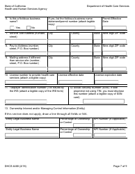 Form DHCS4468 Family Pact Provider Application - California, Page 7