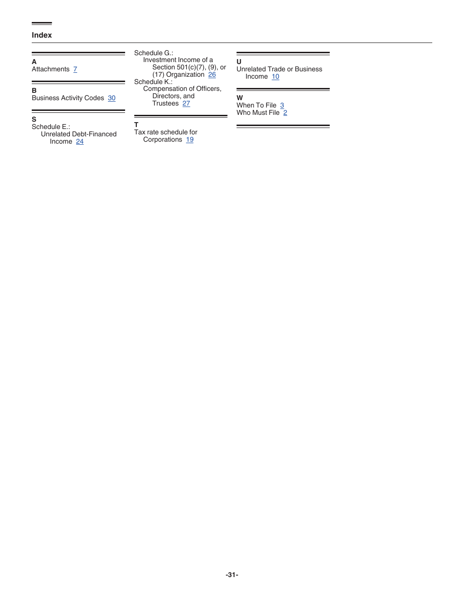 Instructions for IRS Form 990-T Exempt Organization Business Income Tax Return (And Proxy Tax Under Section 6033(E)), Page 31