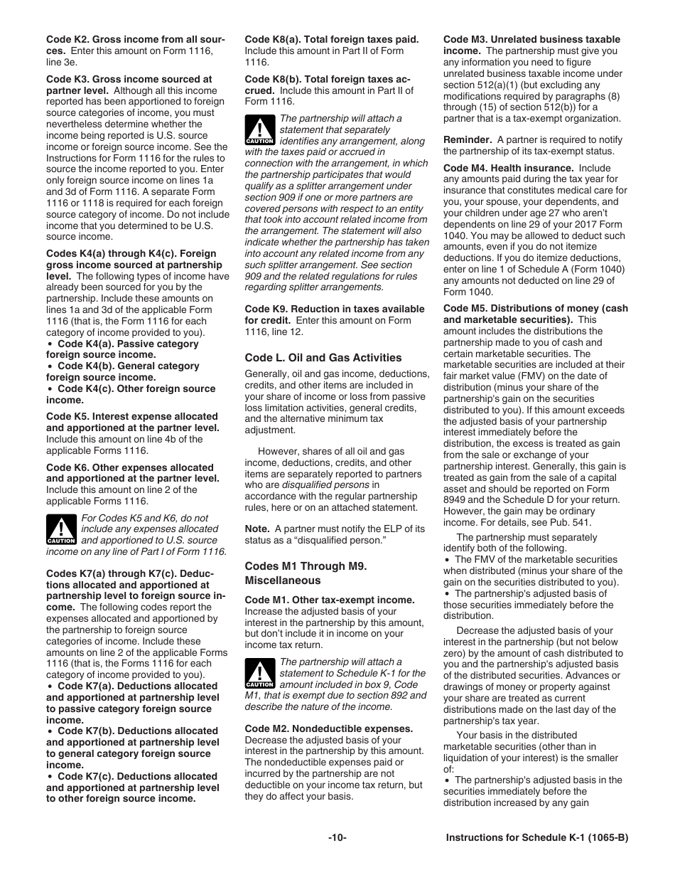 Instructions for IRS Form 1065-B Schedule K-1 Partners Share of Income (Loss) From an Electing Large Partnership (For Partners Use Only), Page 10