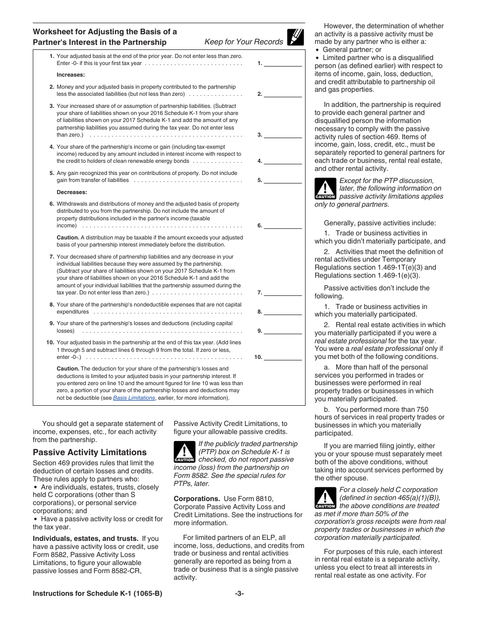 Instructions for IRS Form 1065-B Schedule K-1 Partners Share of Income (Loss) From an Electing Large Partnership (For Partners Use Only), Page 3