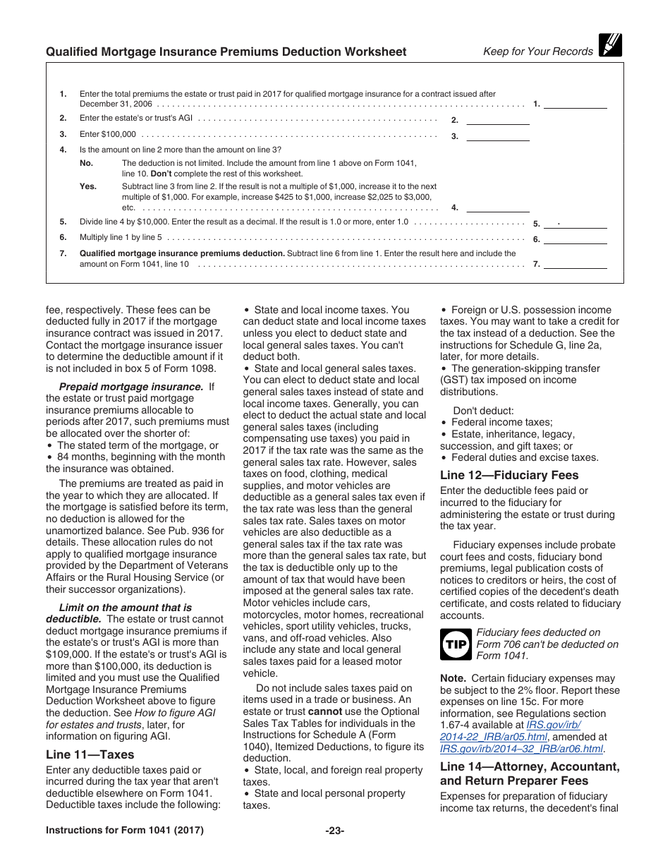 Instructions for IRS Form 1041 Schedule A, B, G, J, K-1 U.S. Income Tax Return for Estates and Trusts, Page 23