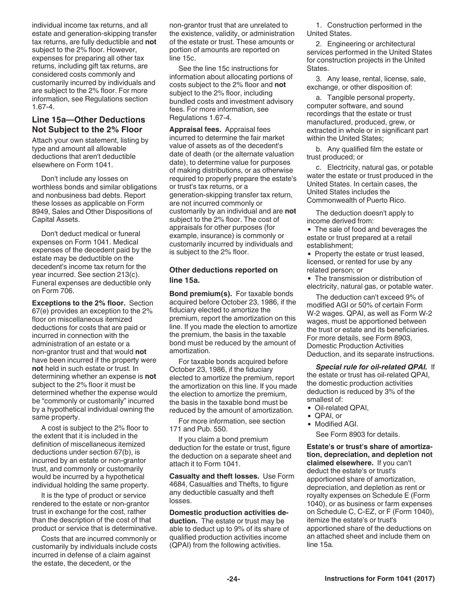 Instructions for IRS Form 1041 Schedule A, B, G, J, K-1 U.S. Income Tax Return for Estates and Trusts, Page 24
