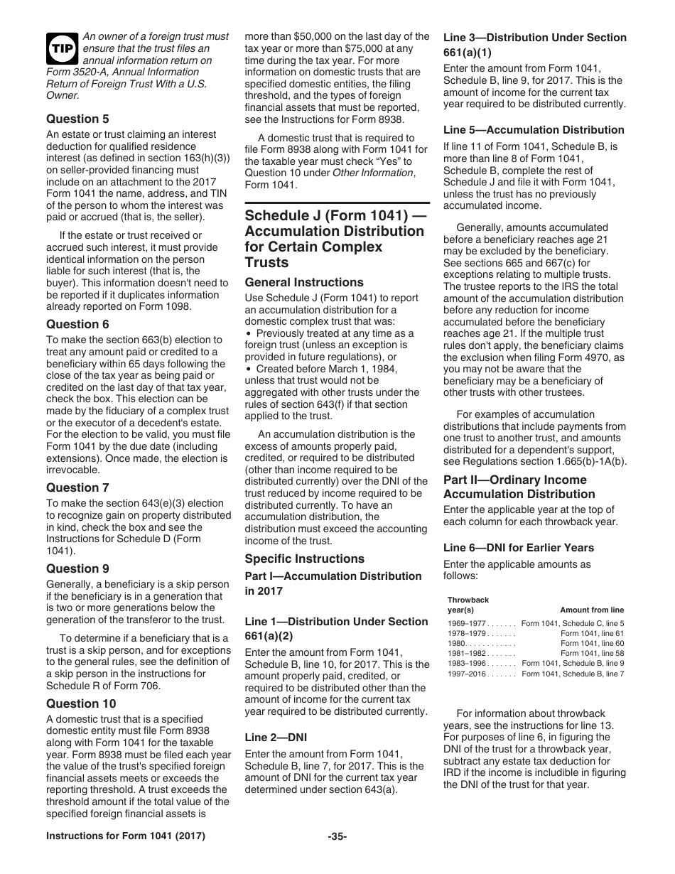 Instructions for IRS Form 1041 Schedule A, B, G, J, K-1 U.S. Income Tax Return for Estates and Trusts, Page 35