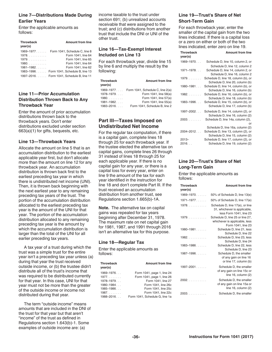 Instructions for IRS Form 1041 Schedule A, B, G, J, K-1 U.S. Income Tax Return for Estates and Trusts, Page 36