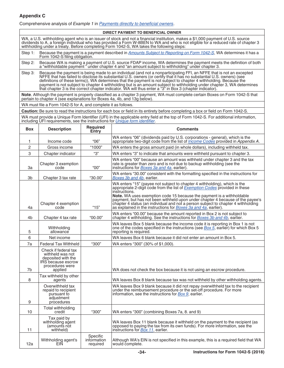 Instructions for IRS Form 1042-S Foreign Persons U.S. Source Income Subject to Withholding, Page 34