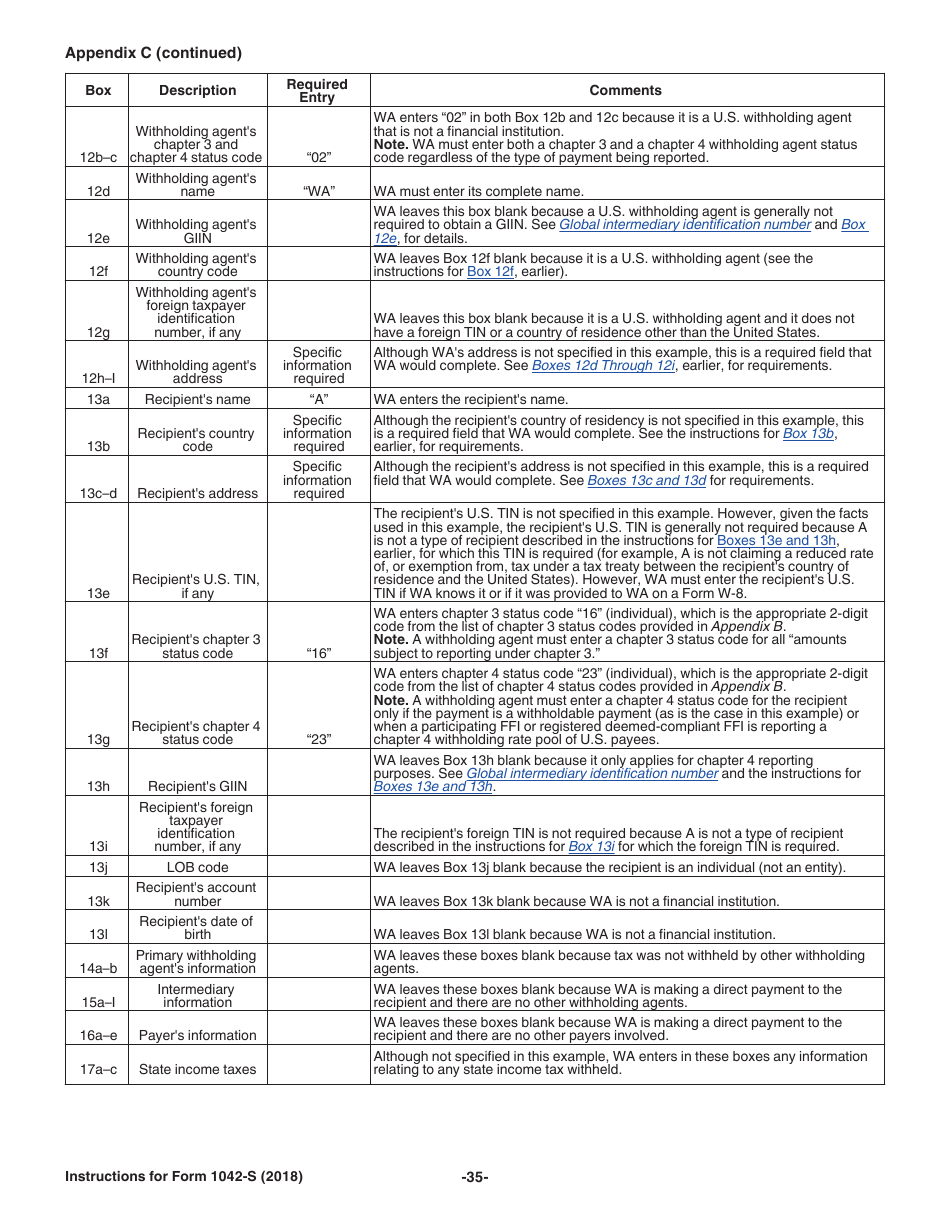 Instructions for IRS Form 1042-S Foreign Persons U.S. Source Income Subject to Withholding, Page 35