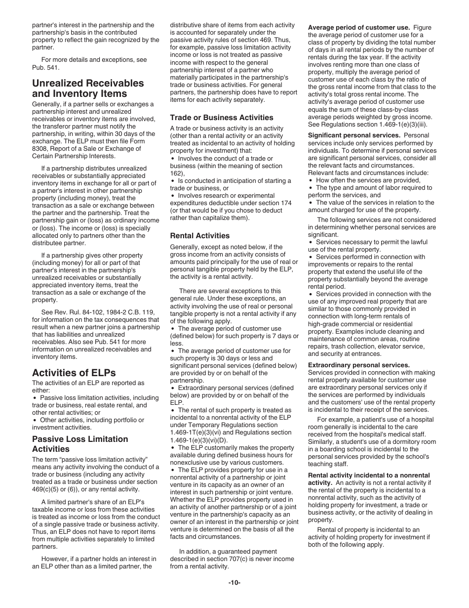 Instructions for IRS Form 1065-B U.S. Return of Income for Electing Large Partnerships, Page 10