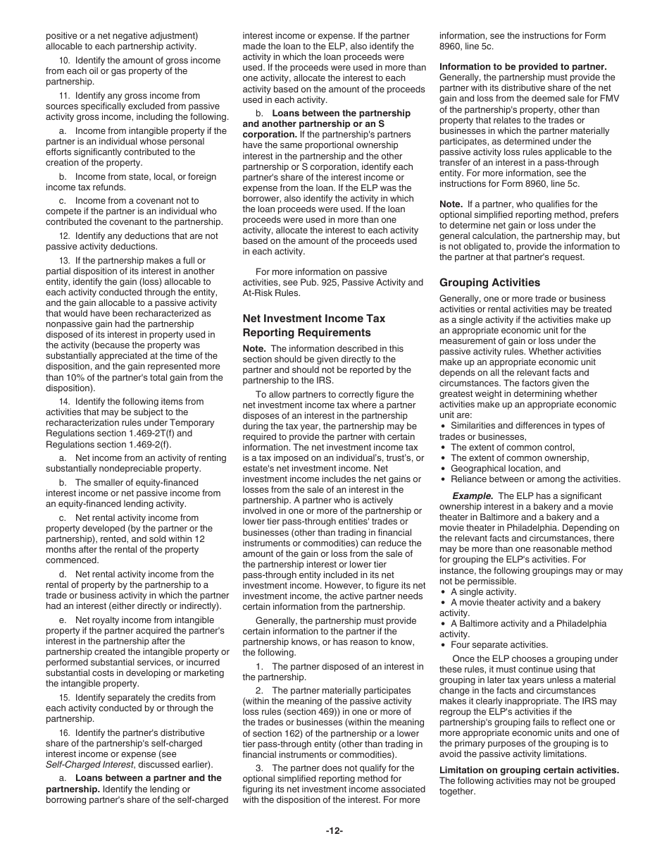 Instructions for IRS Form 1065-B U.S. Return of Income for Electing Large Partnerships, Page 12