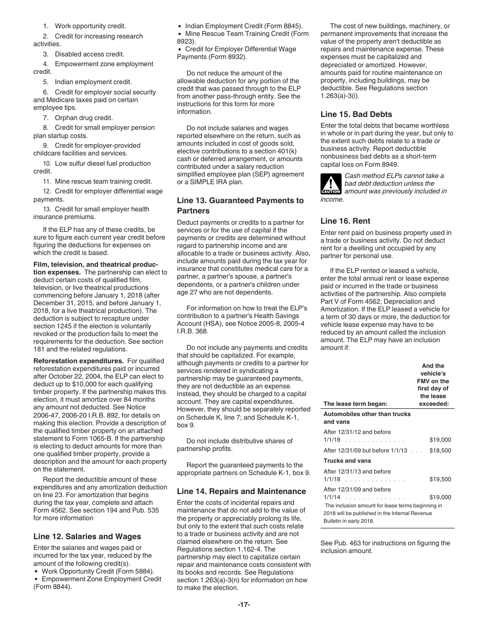 Instructions for IRS Form 1065-B U.S. Return of Income for Electing Large Partnerships, Page 17