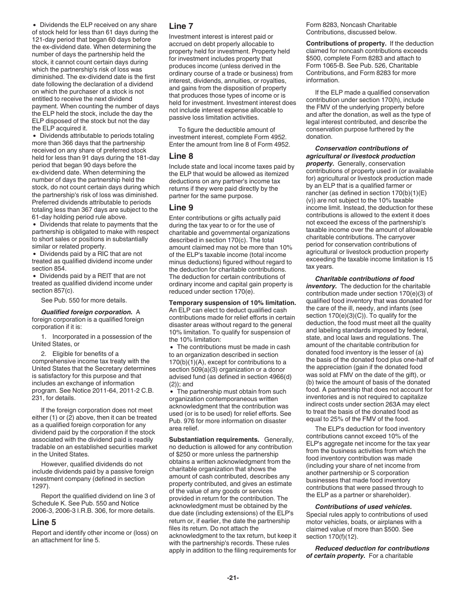 Instructions for IRS Form 1065-B U.S. Return of Income for Electing Large Partnerships, Page 21
