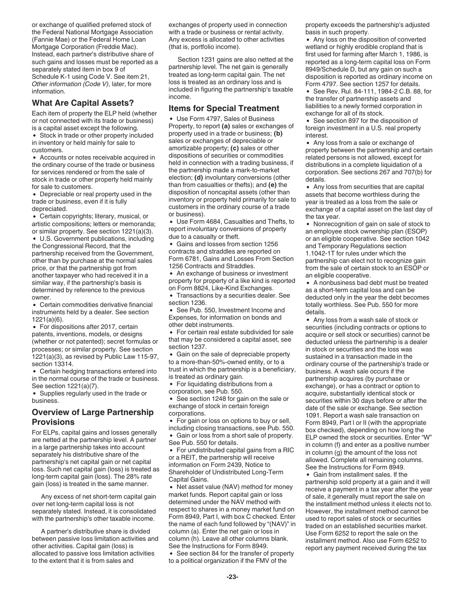 Instructions for IRS Form 1065-B U.S. Return of Income for Electing Large Partnerships, Page 23