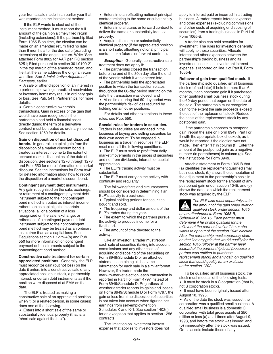 Instructions for IRS Form 1065-B U.S. Return of Income for Electing Large Partnerships, Page 24