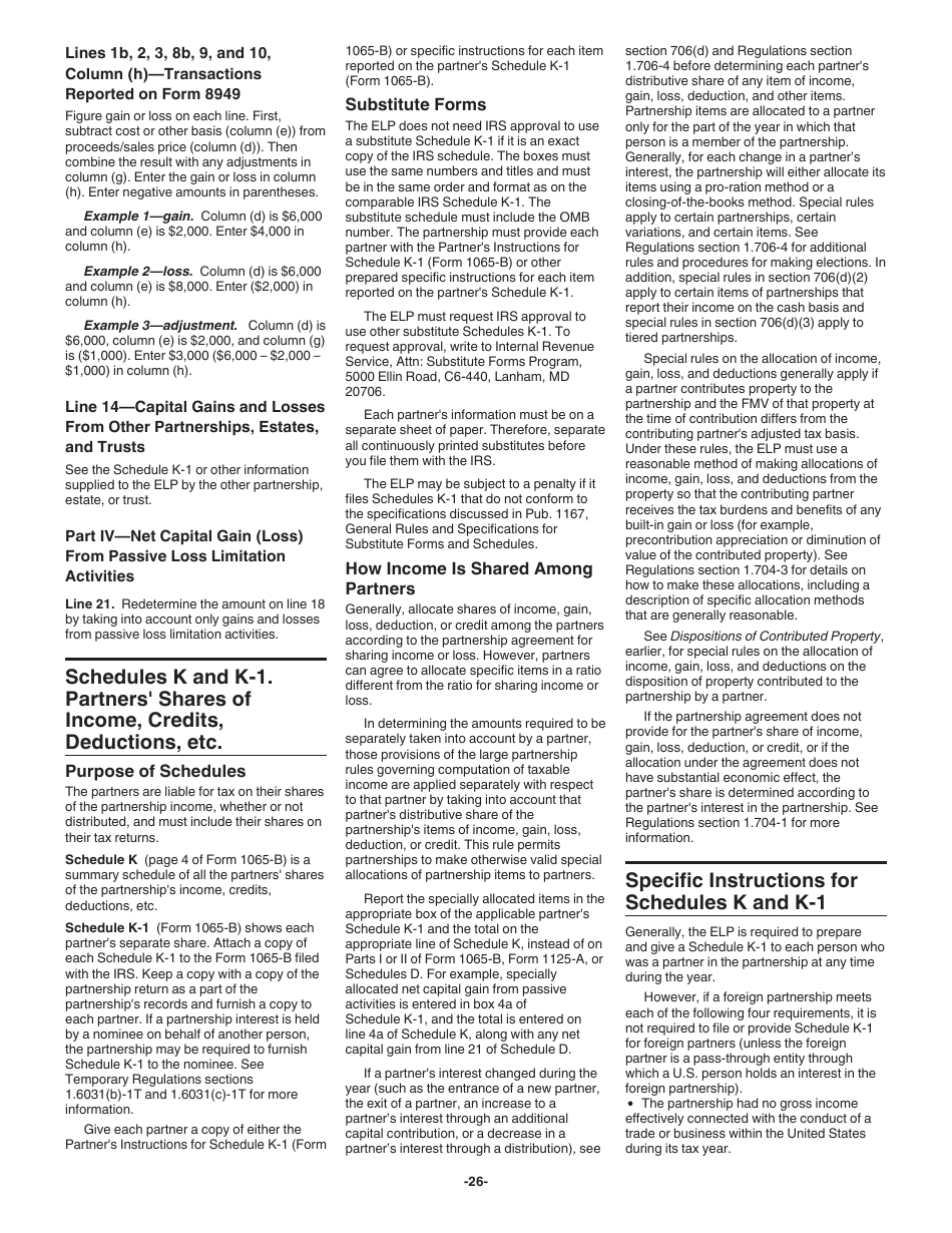Instructions for IRS Form 1065-B U.S. Return of Income for Electing Large Partnerships, Page 26