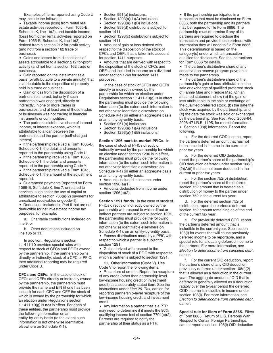 Instructions for IRS Form 1065-B U.S. Return of Income for Electing Large Partnerships, Page 34