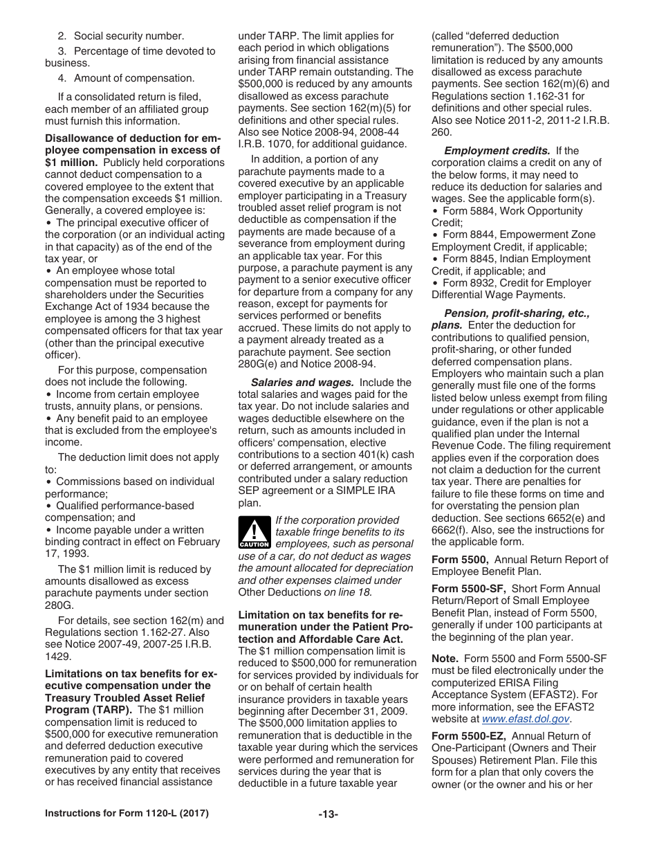 Instructions for IRS Form 1120-L U.S. Life Insurance Company Income Tax Return, Page 13
