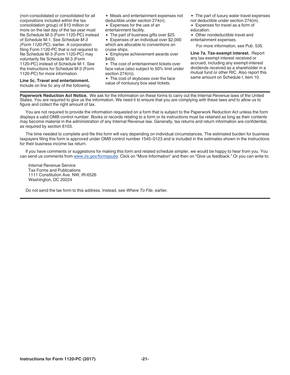 Instructions for IRS Form 1120-PC U.S. Property and Casualty Insurance Company Income Tax Return, Page 21
