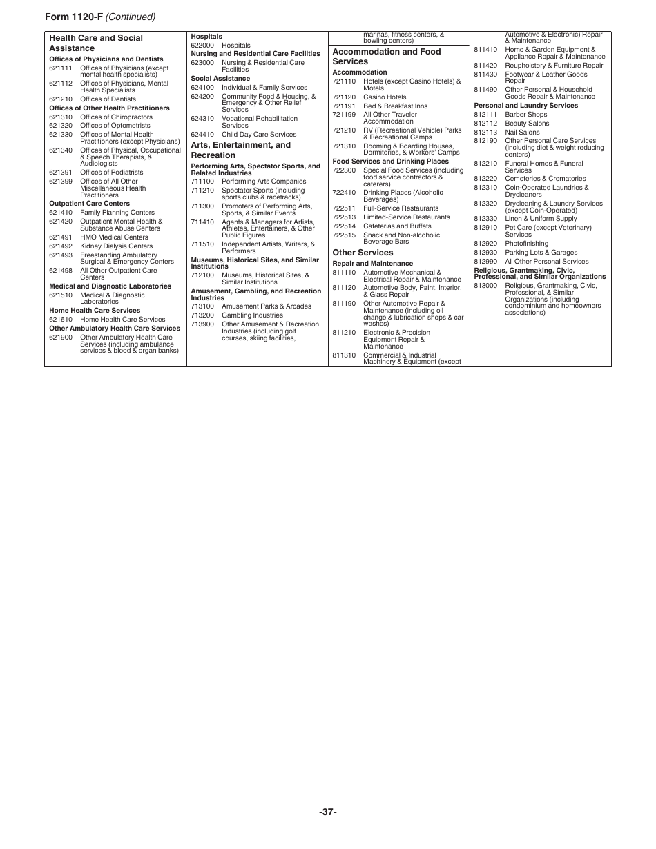 Instructions for IRS Form 1120-F U.S. Income Tax Return of a Foreign Corporation, Page 37