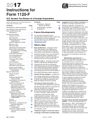 Document preview: Instructions for IRS Form 1120-F U.S. Income Tax Return of a Foreign Corporation