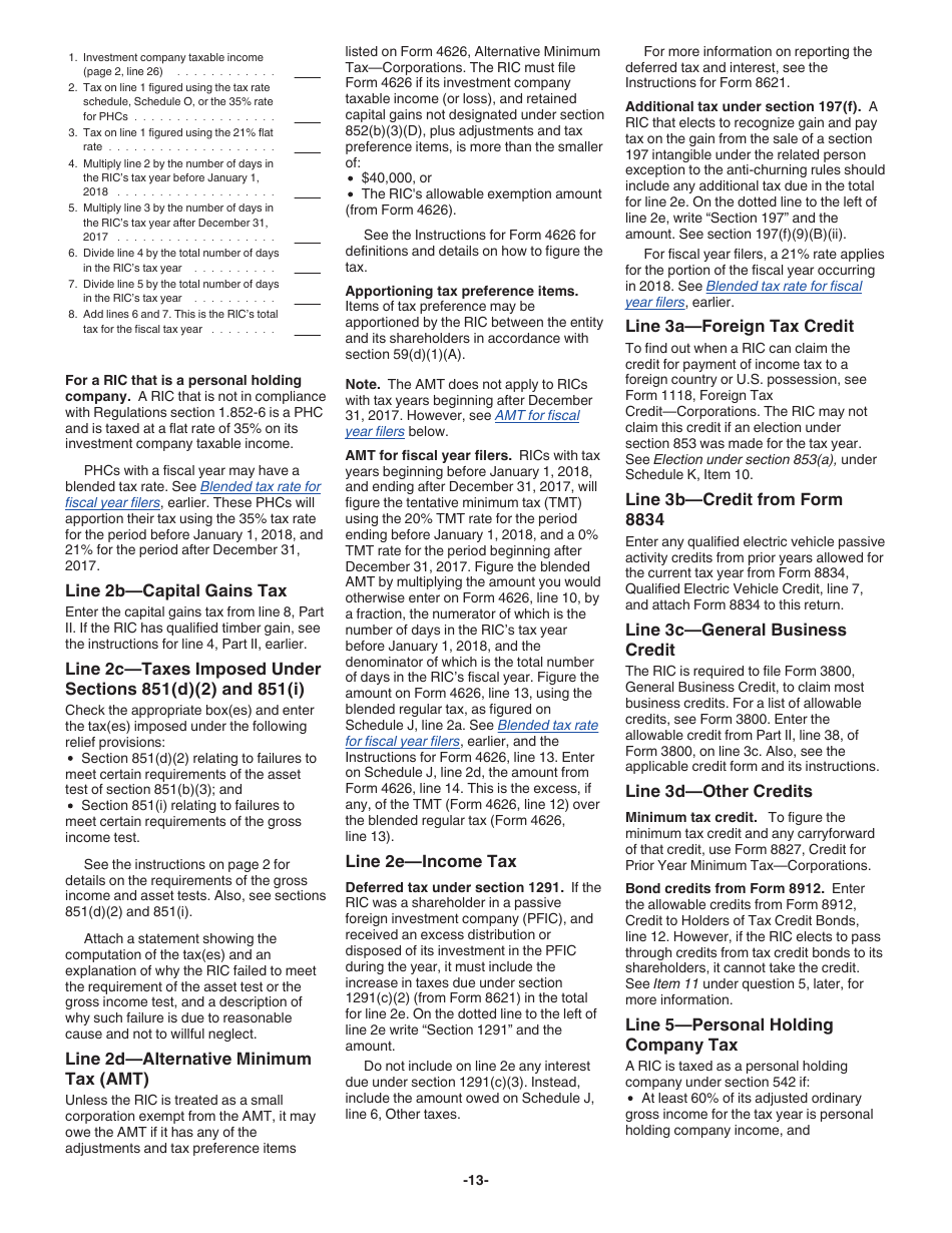 Instructions for IRS Form 1120-RIC U.S. Income Tax Return for Regulated Investment Companies, Page 13