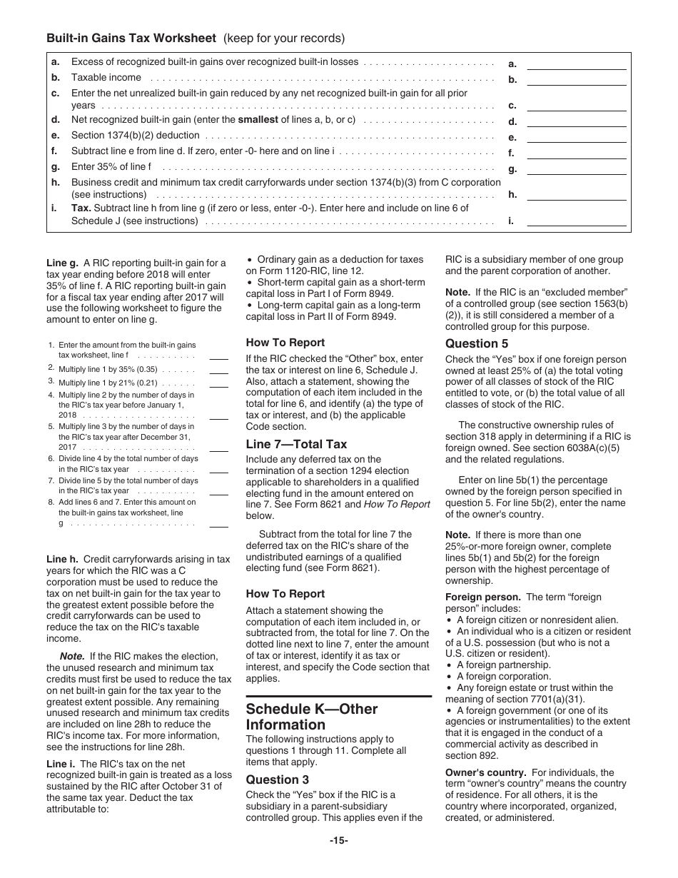 Instructions for IRS Form 1120-RIC U.S. Income Tax Return for Regulated Investment Companies, Page 15