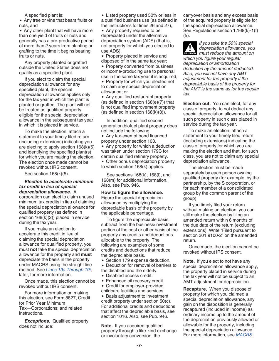 Instructions for IRS Form 4562 Depreciation and Amortization (Including Information on Listed Property), Page 7