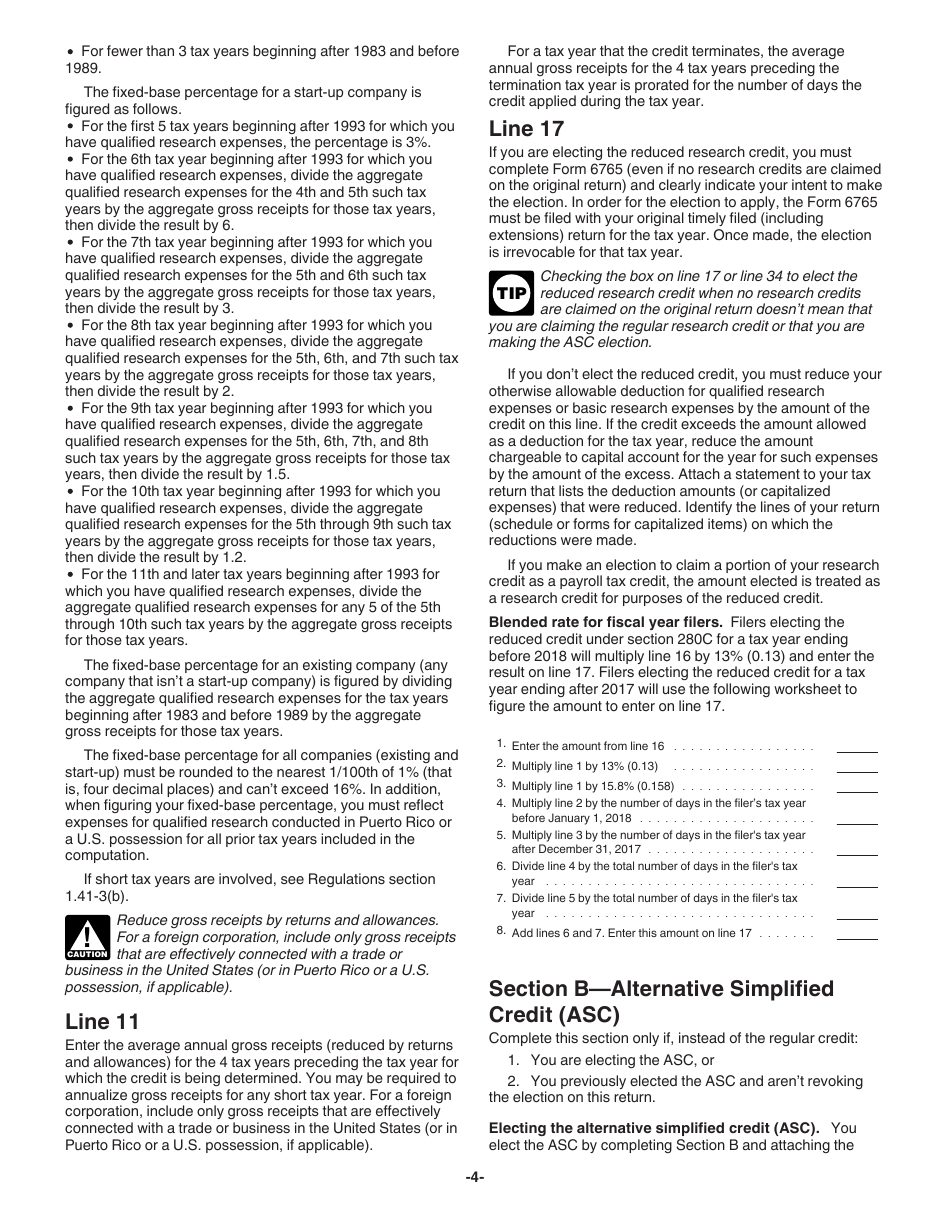 Instructions for IRS Form 6765 Credit for Increasing Research Activities, Page 4