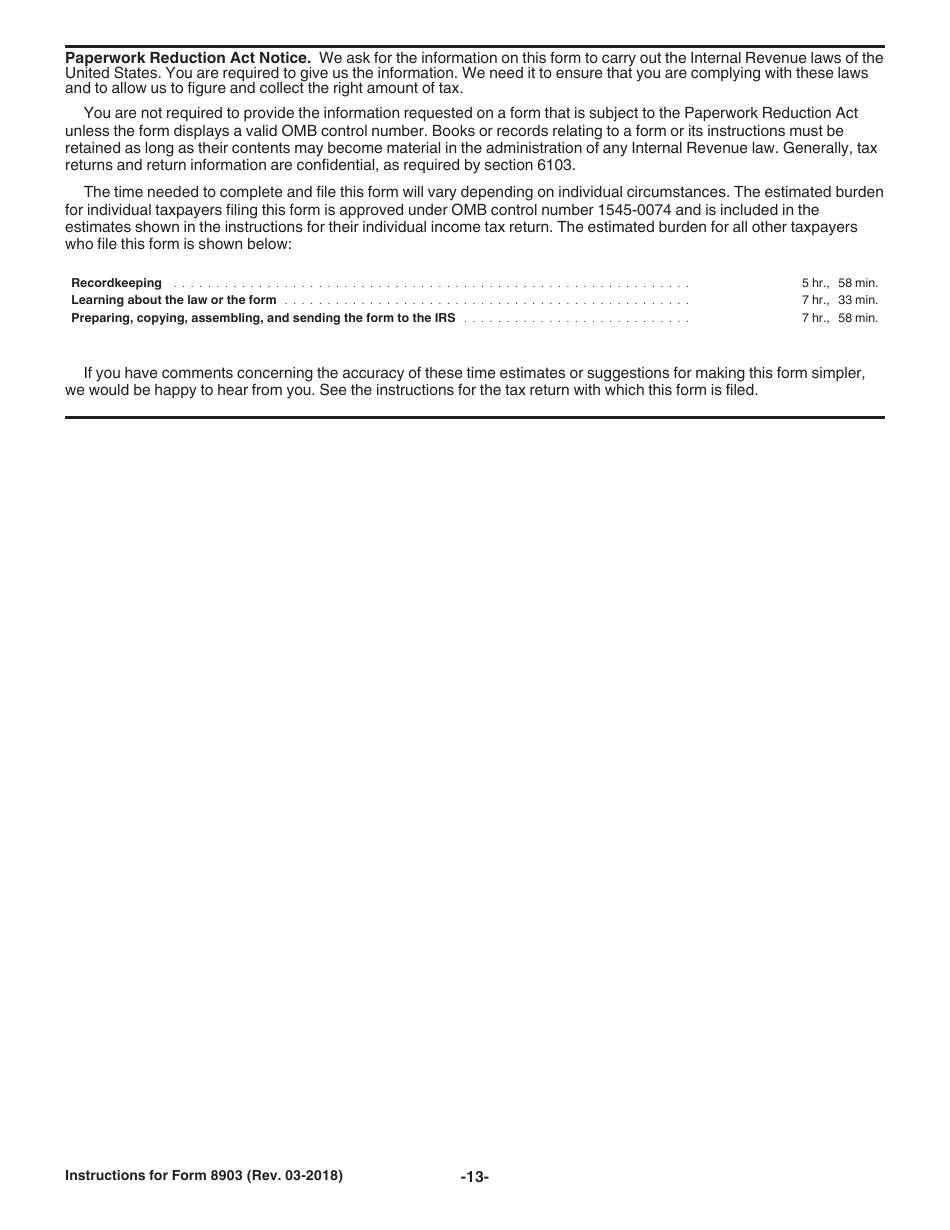 Instructions for IRS Form 8903 Domestic Production Activities Deduction, Page 13