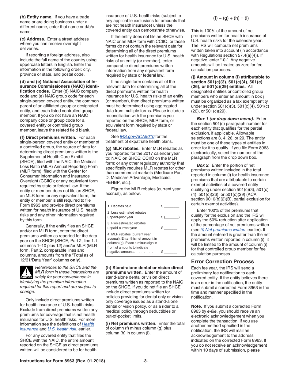 Instructions for IRS Form 8963 Report of Health Insurance Provider Information, Page 3