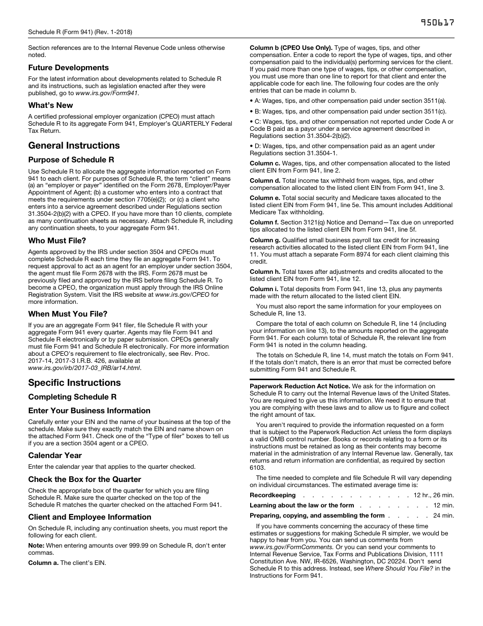IRS Form 941 Schedule R Allocation Schedule for Aggregate Form 941 Filers, Page 3
