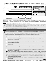Document preview: IRS Form 944-x Adjusted Employer's Annual Federal Tax Return or Claim for Refund