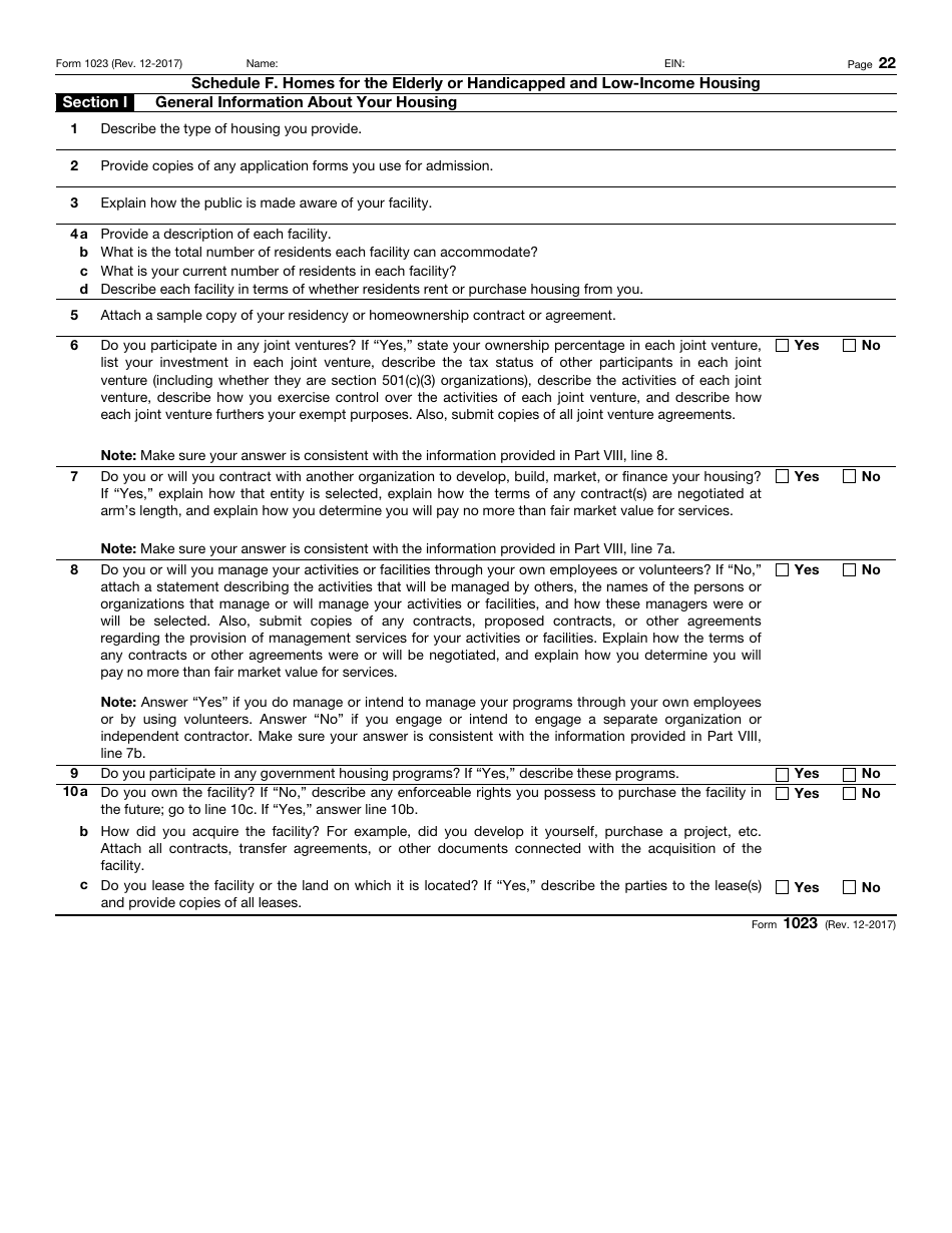 IRS Form 1023 - Fill Out, Sign Online And Download Fillable PDF ...