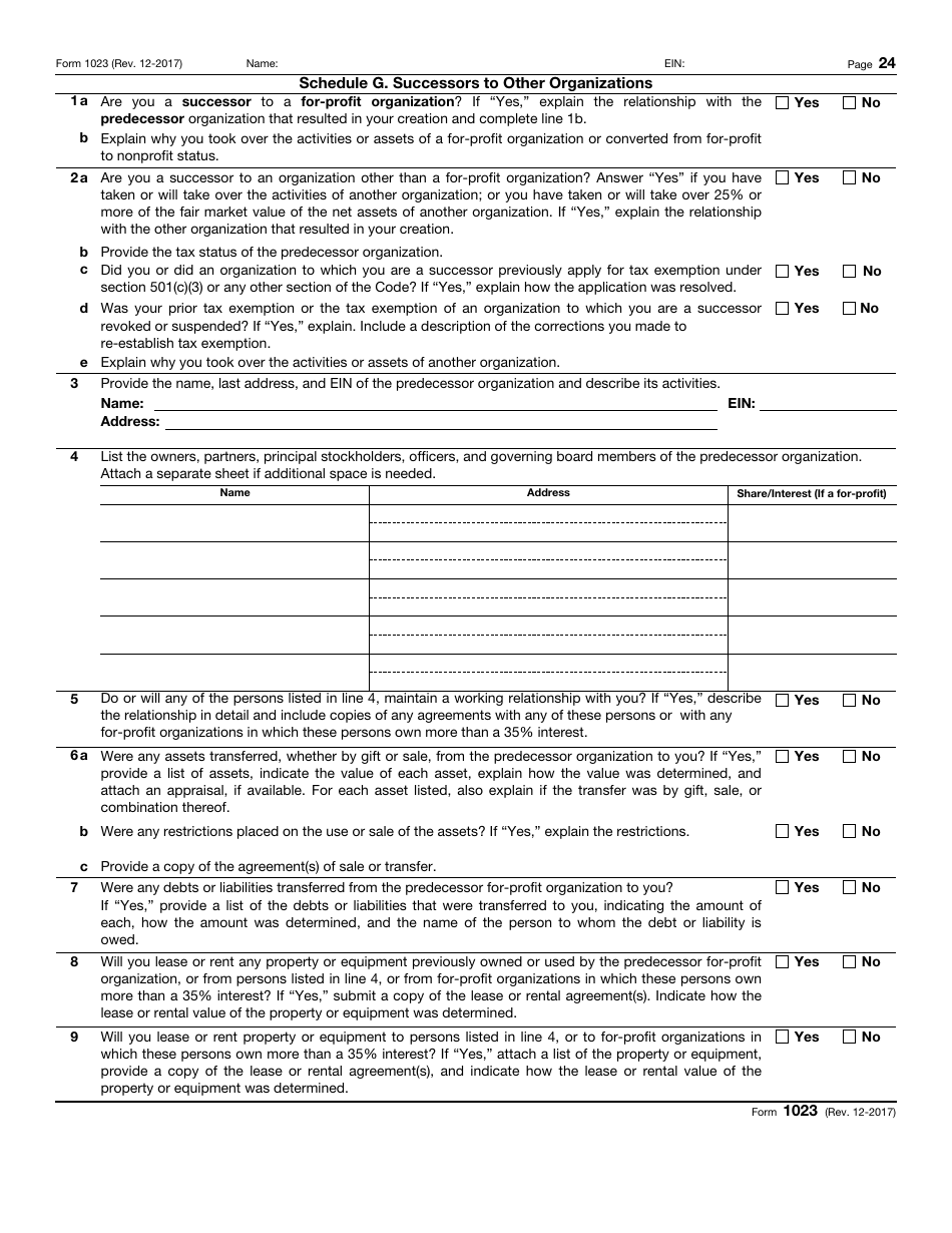 IRS Form 1023 - Fill Out, Sign Online and Download Fillable PDF ...