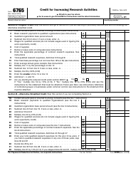 IRS Form 6765 Credit for Increasing Research Activities
