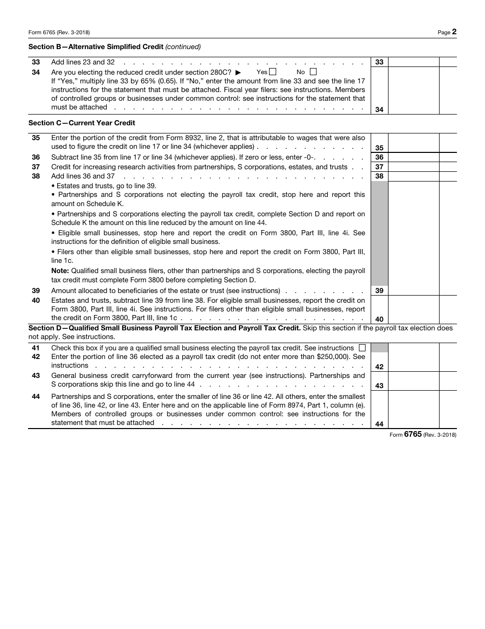 IRS Form 6765 - Fill Out, Sign Online And Download Fillable PDF ...