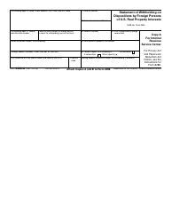 Document preview: IRS Form 8288-A Statement of Withholding on Dispositions by Foreign Persons of U.S. Real Property Interests
