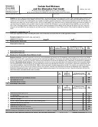 Document preview: IRS Form 8849 Schedule 3 Certain Fuel Mixtures and the Alternative Fuel Credit