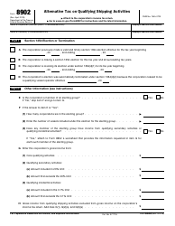 IRS Form 8902 Alternative Tax on Qualifying Shipping Activities