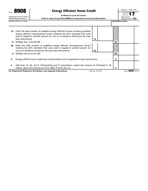 IRS Form 8908  Printable Pdf