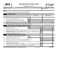 Document preview: IRS Form 8910 Alternative Motor Vehicle Credit