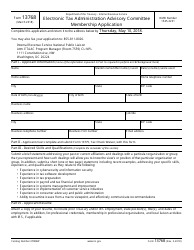 IRS Form 13768 Electronic Tax Administration Advisory Committee Membership Application