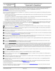 IRS Form 14154 (EN-SP) Form W-7 Checklist (English/Spanish)