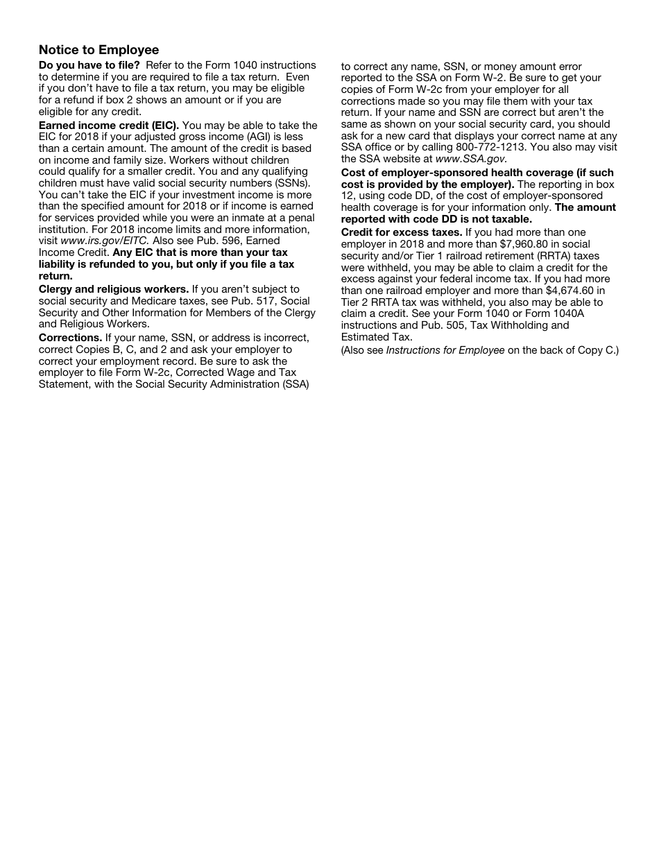 IRS Form W-2 Wage and Tax Statement, Page 5