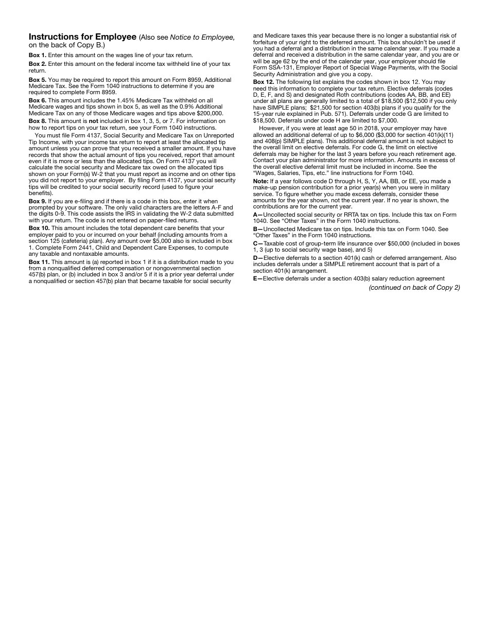 IRS Form W-2 Wage and Tax Statement, Page 7