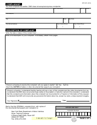 Form DTP-201 Driver Training Programs Complaint Form - New York, Page 2