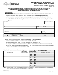 Document preview: Form DTP-160 Driving School Application for Self-certification Program - New York