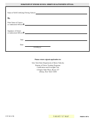 Form DTP-160 Driving School Application for Self-certification Program - New York, Page 6